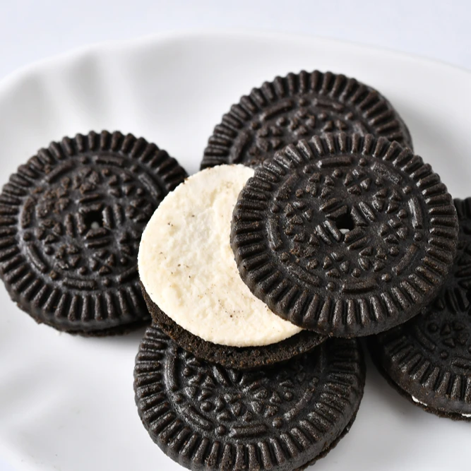 Mini Chocolate Lemon Strawberry Cream Filled Sandwich Cookies Biscuits