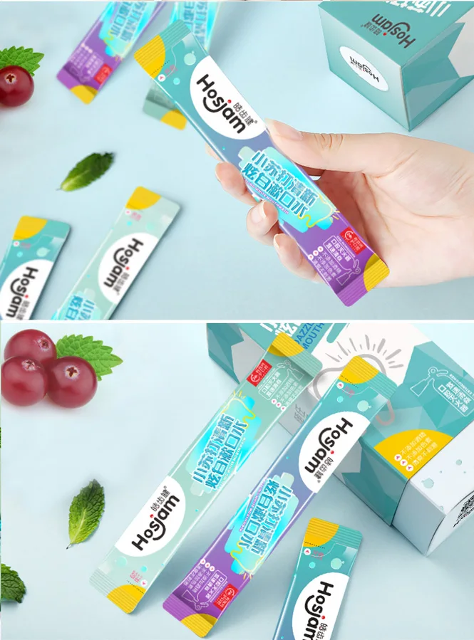 Portable Baking Soda Mouthwash Teeth Whitening Mouth wash In Disposable Sachets