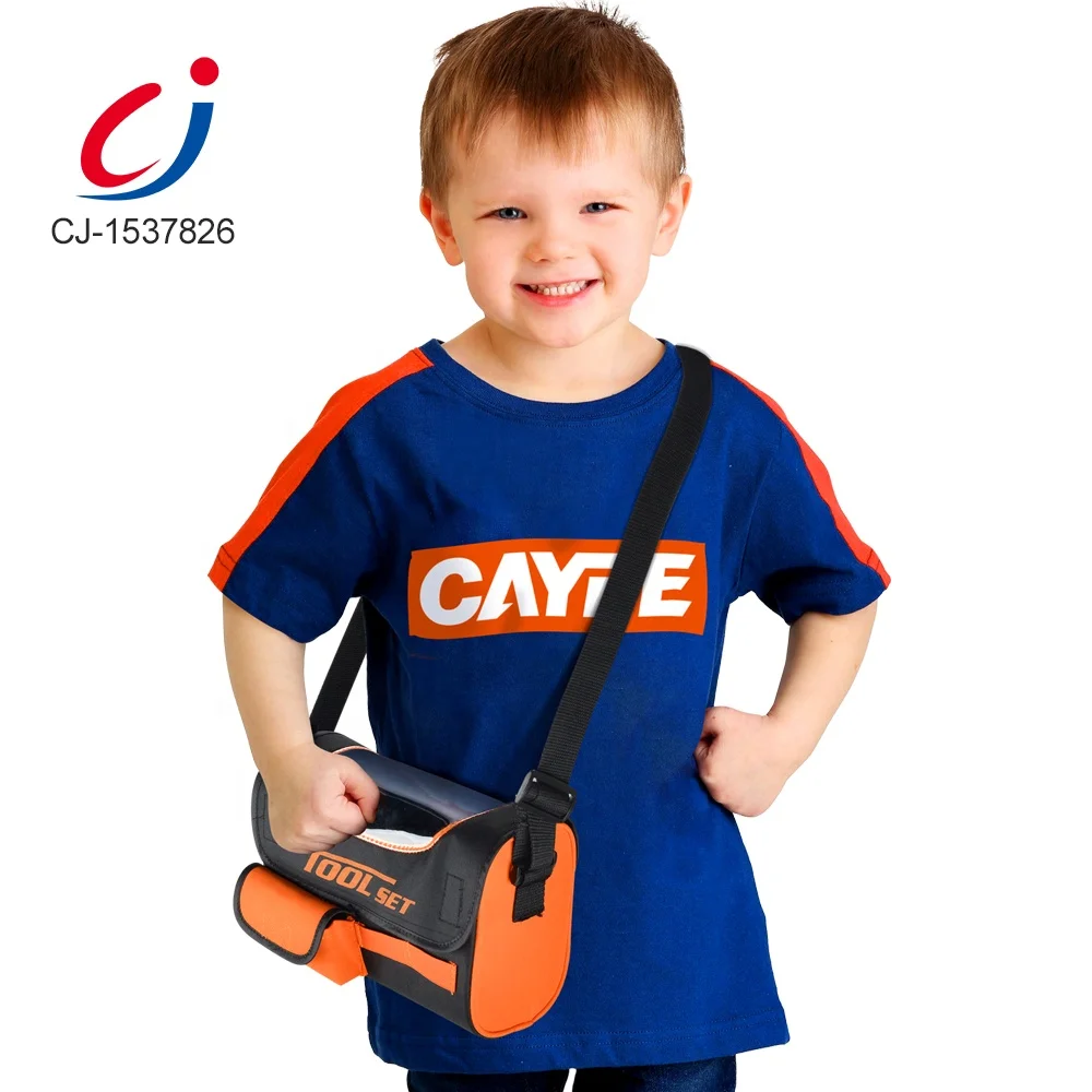 Plastic Pretend Play House Boy Game 18 pcs Electric Drill Screwdriver Repair Tool Box Kit Tool Set Toy For Kid