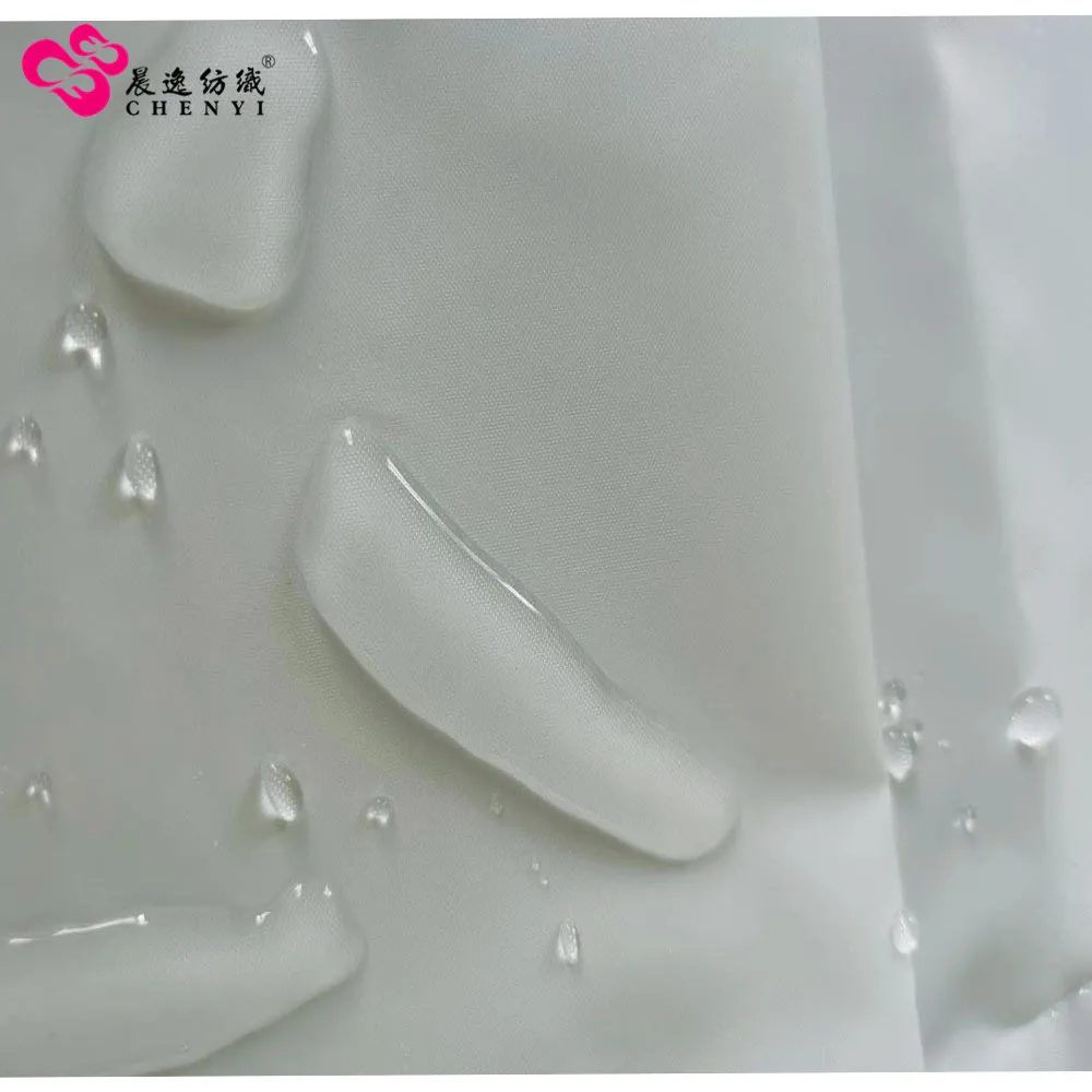 190t waterproof pu coated woven polyester fabric