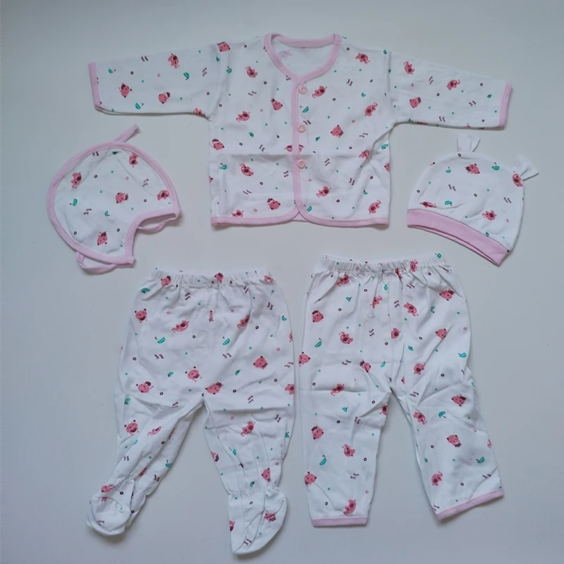 New Born Baby Essential 5 Piece Layette Baby Clothing Sets(old) Infant Gift Set 0-6 M Baby Gift Box Set Newborn