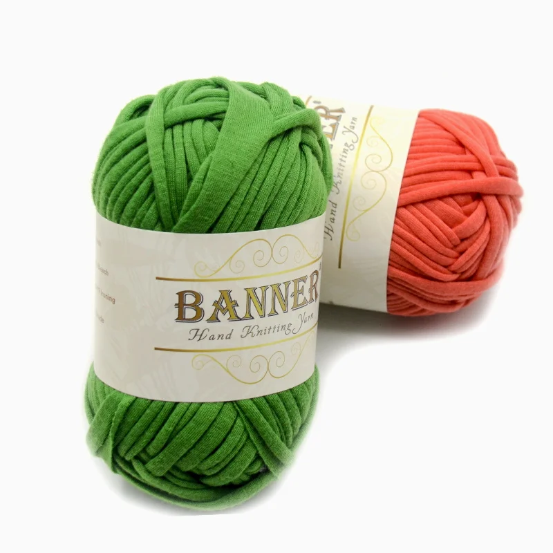 
T Shirt Yarn Crochet Spaghetti Fancy Hand-weave Fabric Yarn 