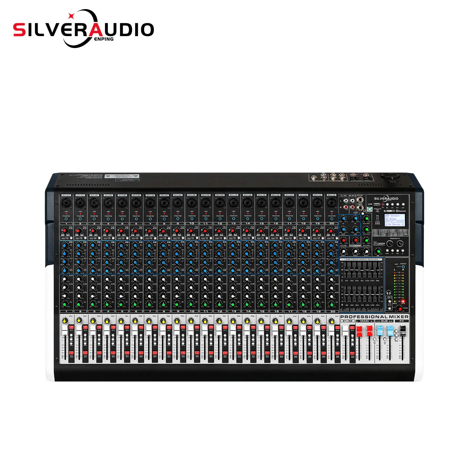GAX-TFS20 professional TFX series mixer digital Mixing console professional 20 channel with 24 DSP dual 7-segment equalizer