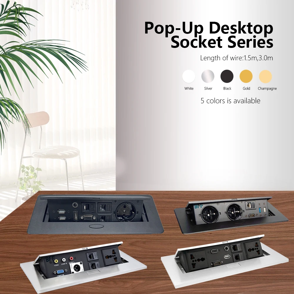 High Quality VGA Power Meeting Office Conference USB Plug Pop Up desktop  Socket