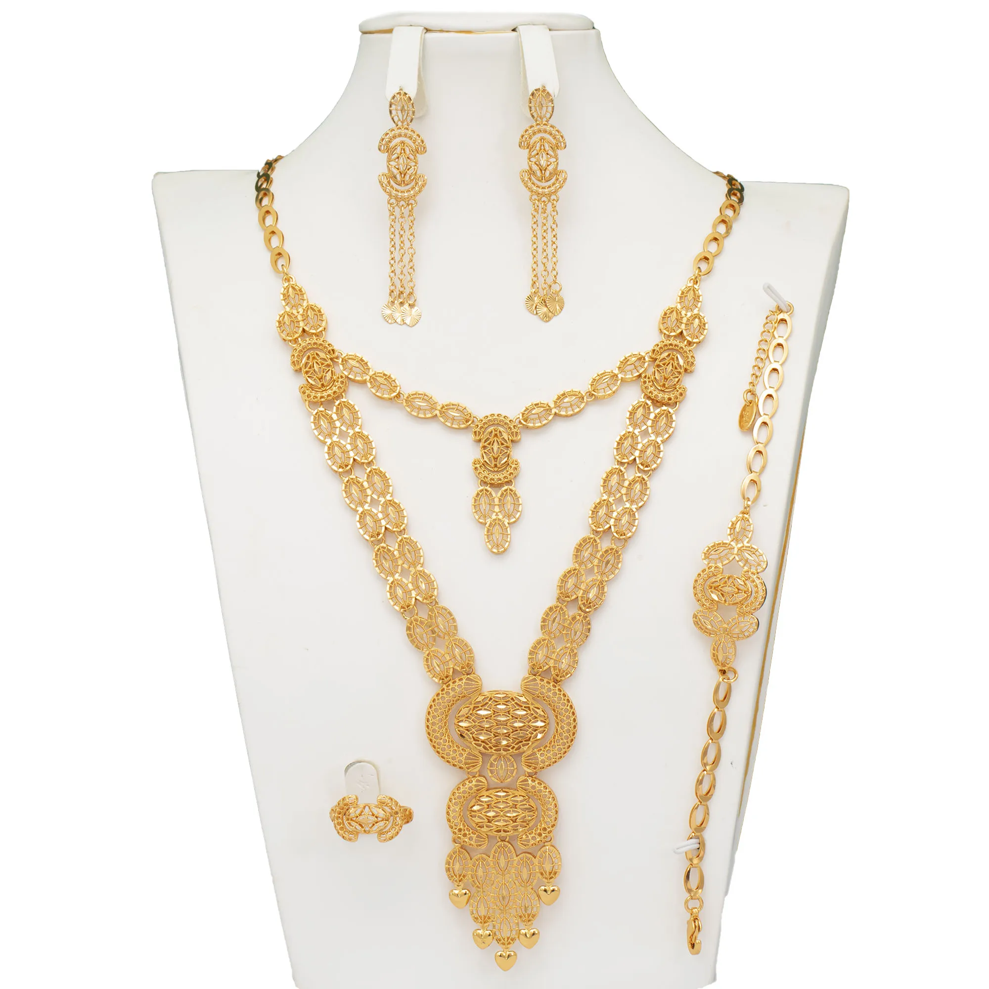 Low Price Dubai Gold Jewellery Designs Jewelry Sets ,Latest Dubai Gold Color Jewelry Sets