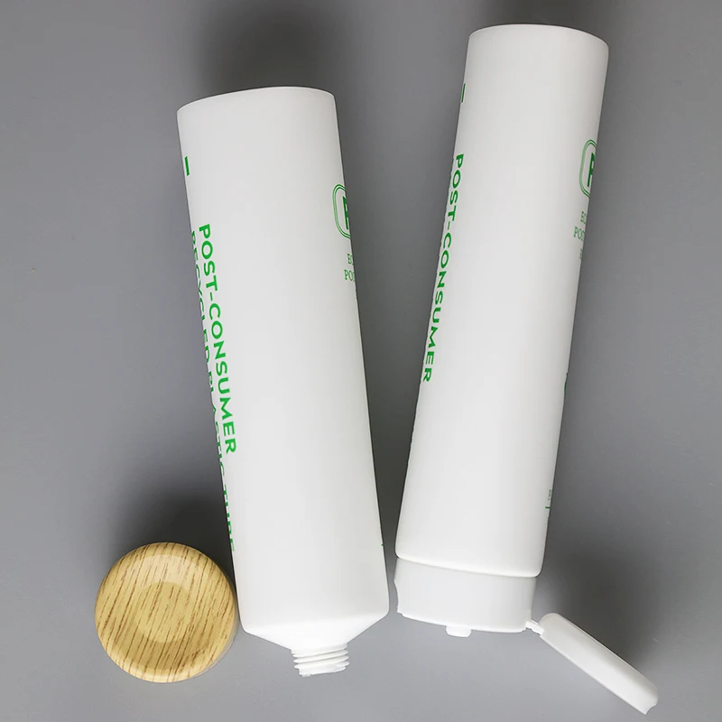 Customization Eco-friendly PCR Cosmetic Tubes Cream Lotion Cleanser Body Skincare Tube Packaging Recycled Plastic Tube