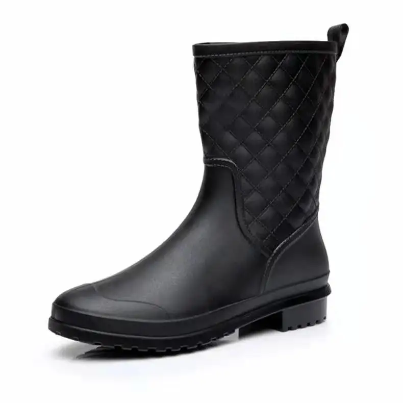 Полусапоги высотой и резиновой подошвой, женские сапоги от дождя