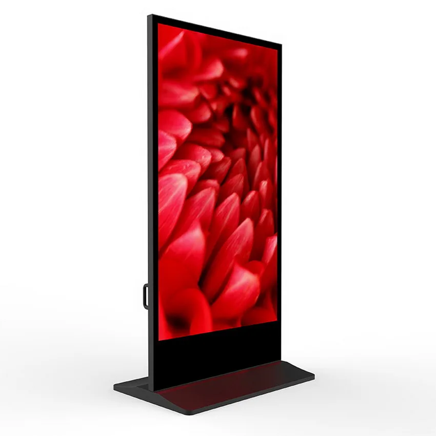 75 inch floor standing advertising video player all in one pc self-service information kiosk