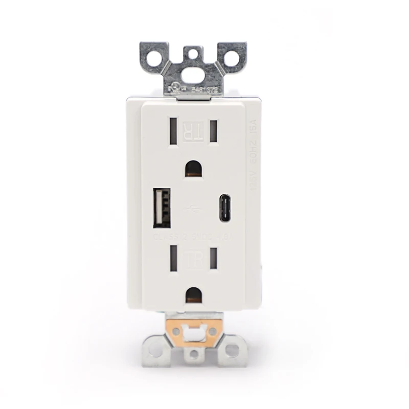  Настенная розетка Barep с USB-разъемом типа C для быстрой зарядки по стандарту
