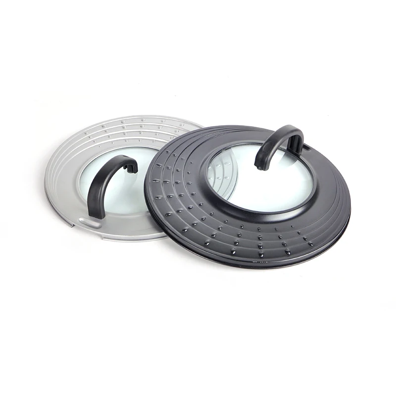 Pot lid household 31cm universal high temperature explosion-proof tempered glass stainless steel steamer frying pan lid