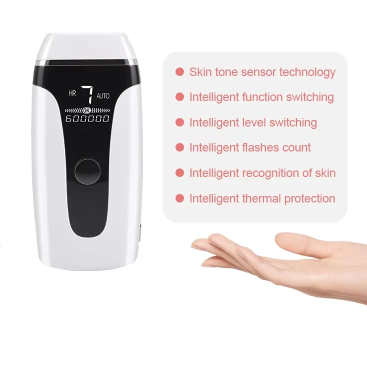 600000 Times Flashes with  Skin tone  sensor Hair Removal For Home Personal Whole Body Use Beauty Epilator
