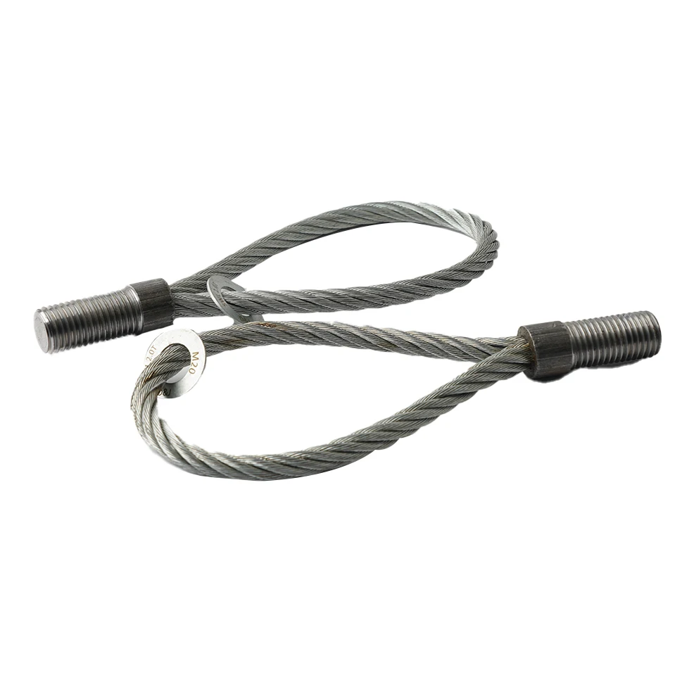 Galvanized Steel Wire Rope Threaded Lifting Loop With Forged Head