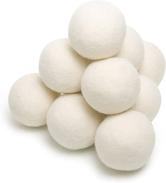 6 - Pack XL 100% Organic Wool Laundry Dryer Ball Natural Wool Dryer Ball