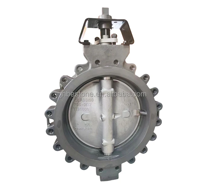 Wcb CF8m CF8 Body Double Three Eccentric High Performance Lug Type Butterfly Valve