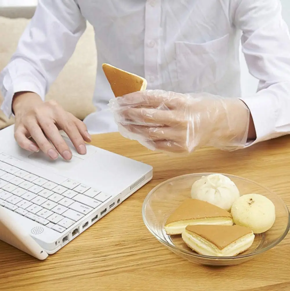 Factory Wholesale Custom Biodegradable Gloves Latex-Free BPA-Free PLA PBAT PE Disposable  Plastic Gloves