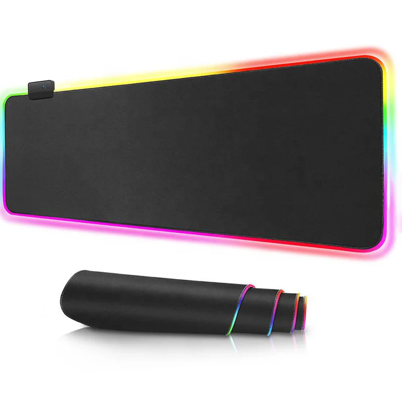 80*30CM HX xxl Custom Waterproof glowing RGB led gaming non-slip USB mouse pad rgb gaming mouse mat mouse pad