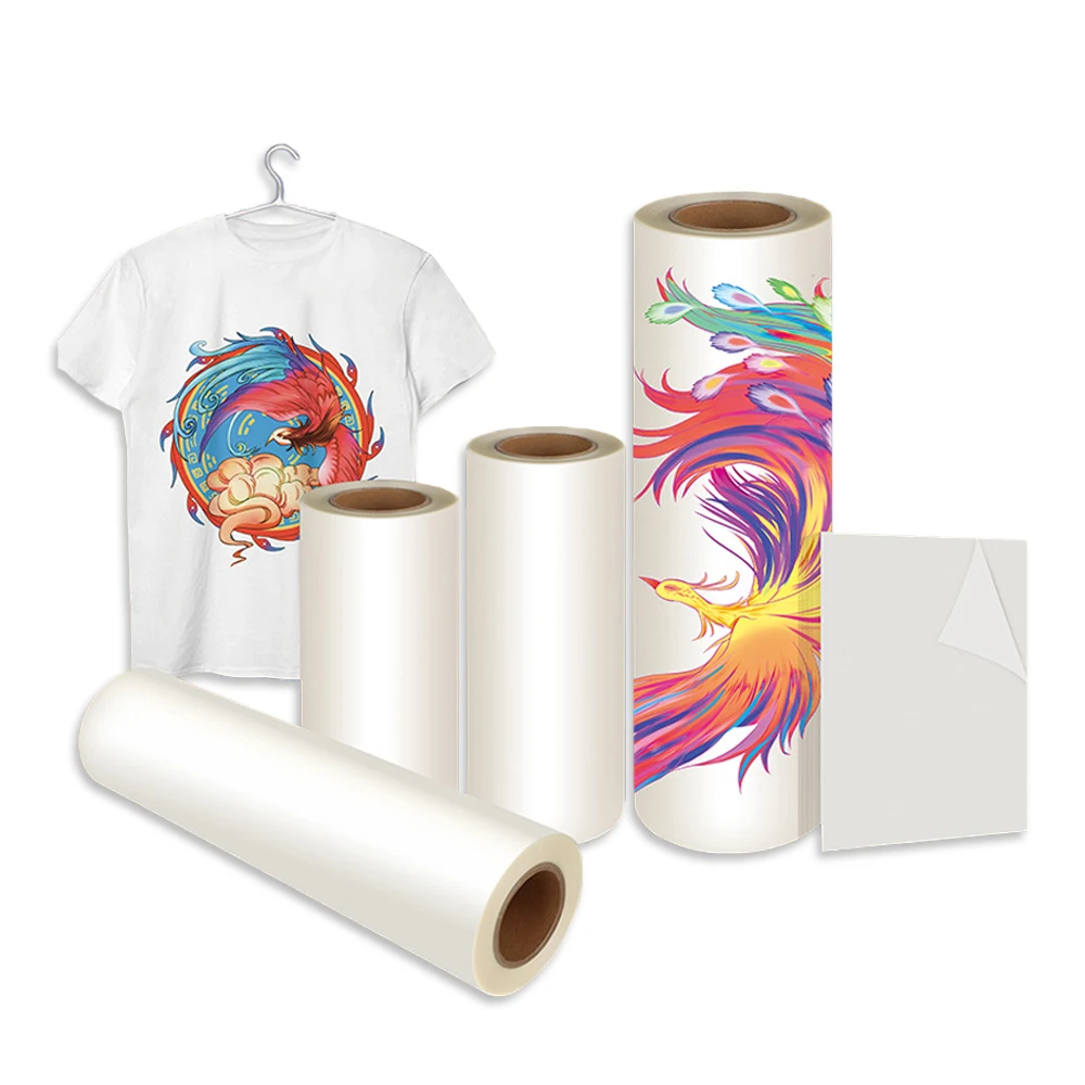 LC High quality DTF Transfer PET Film A3 33cm 42cm 60CM size Machine DTF printer i3200 i1600 xp600 double side Transfer Film PET