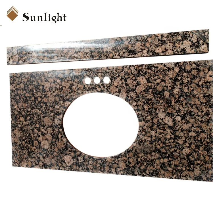 Wholesaler Price Baltic Brown Granite Bench Top With Back Splash Granite Countertops kitchen worktops Granite Slabs