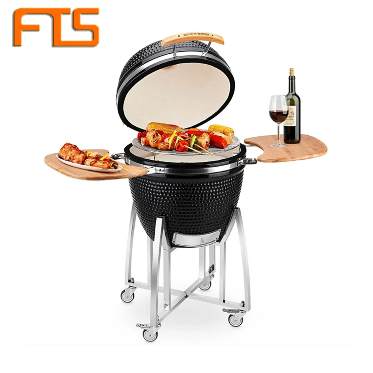 Fts barbecue grills portable ceramic stainless steel custom charcoal meat outdoor barbecue grill
