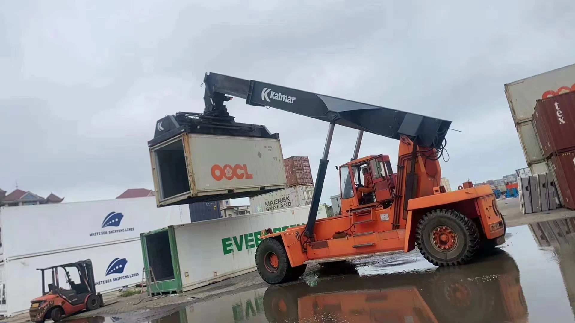 Used Reach Stacker Kalmar  Container Handler 41 Tons Kalmar Port Container Machine Box Forklift