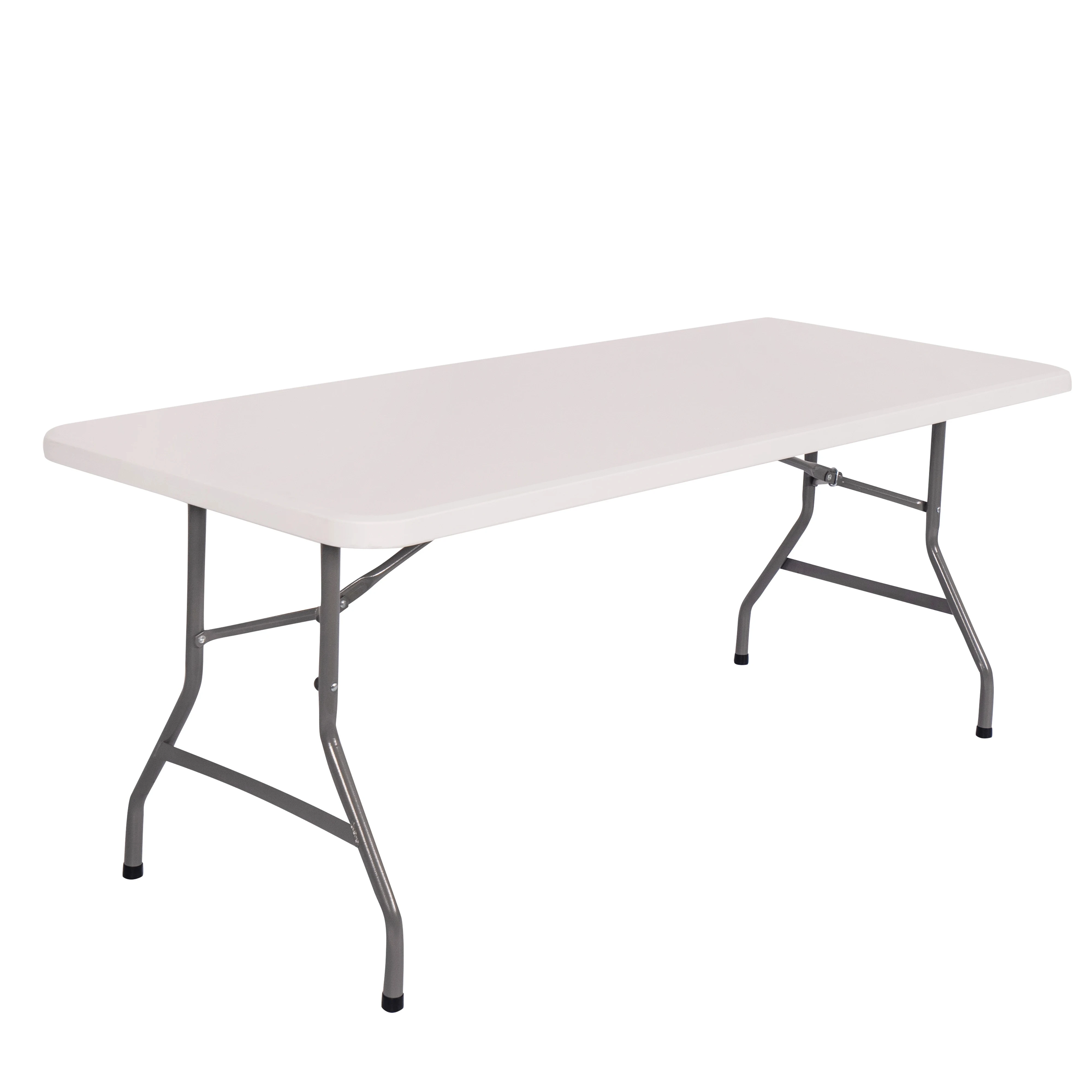 Portable outdoor furniture white rectangular plastic foldable banquet catering bbq camping picnic folding table