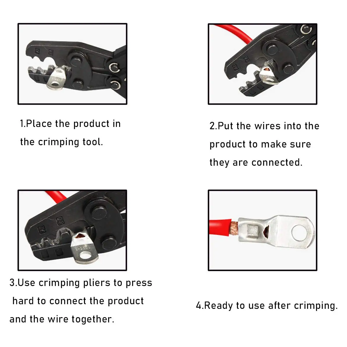 SC25-10 Lug Copper Lug Bare Eyelets Tubular Ring Terminals Battery Cable Terminal electrical accessories copper Round Terminal