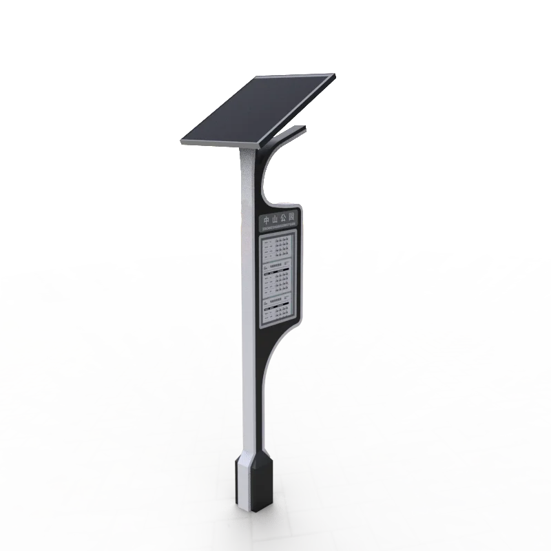 Outdoor E-Ink screen electronic bus-stop sign with Electronic Paper Display and solar panel light system