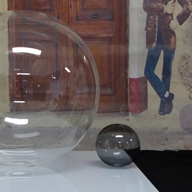 New 100mm ball glass lampshade Smoke grey/transparent color high  silicon glass lampshade