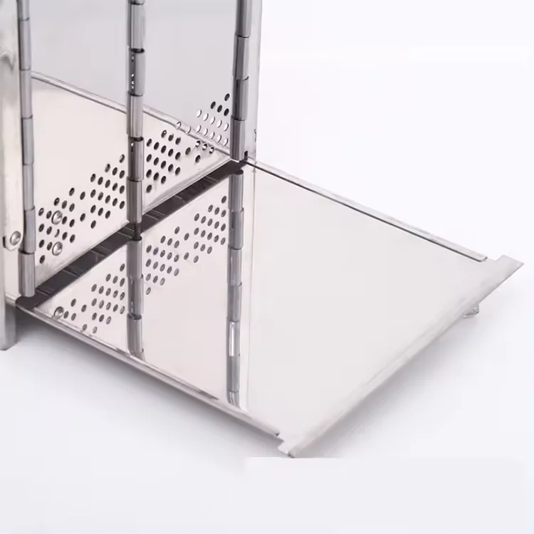 Outdoor Stainless Steel Barbecue Grill Camping Convenient Folding Barbecue Grill Picnic Stoves