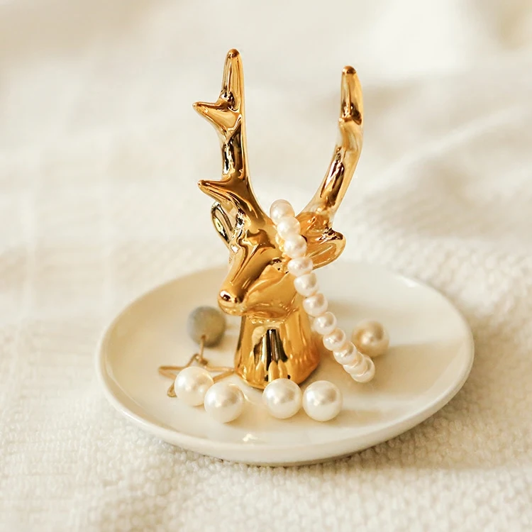 Ring Holder Jewelry Holder for Women Jewelry Dish Engagement Wedding Rings Display Holder Stand Trinket Trays Home Room Decor