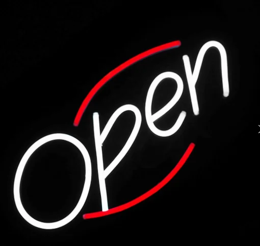 Longlu factory wholesale custom signage led flex open neon sign for bar shop