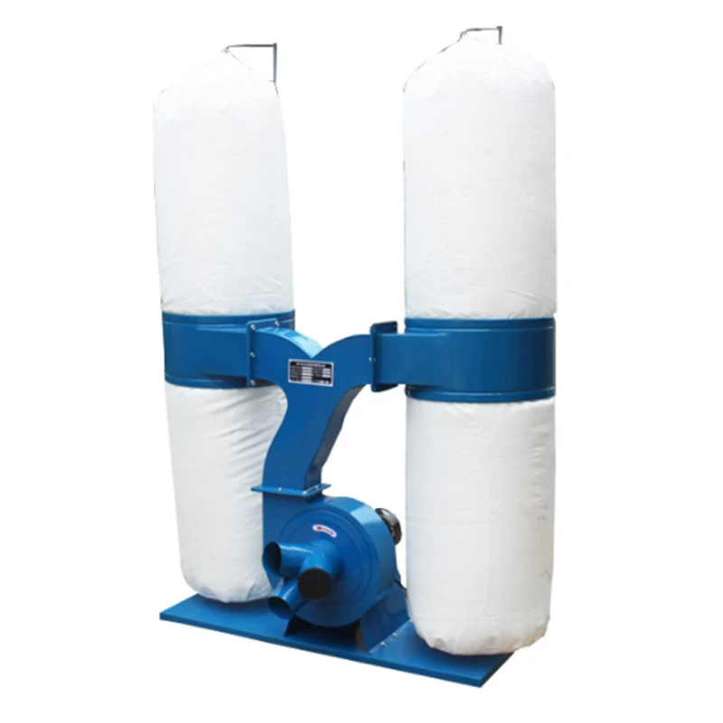 woodworking 3kw 4kw 5.5kw 7.5kw double bags wood vacuum dust collector machine
