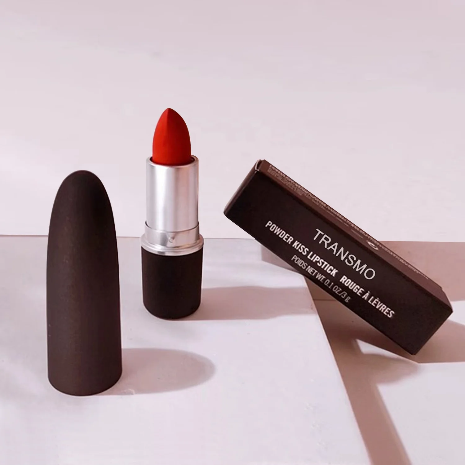 Aluminum lipstick case custom logo lip balm container bullet red lipstick tube custom