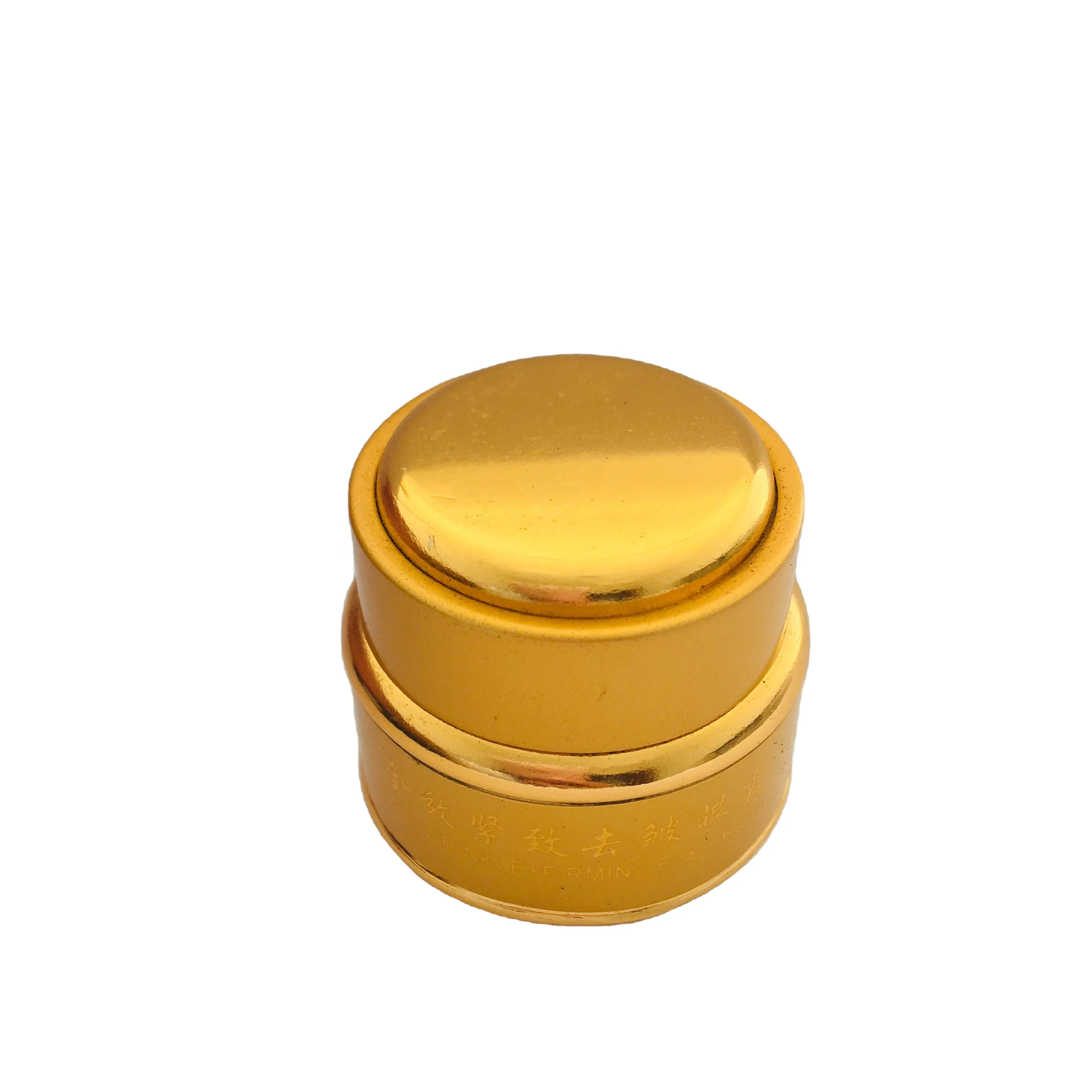 
15ml mini gold round aluminum eye cream jar with lid 