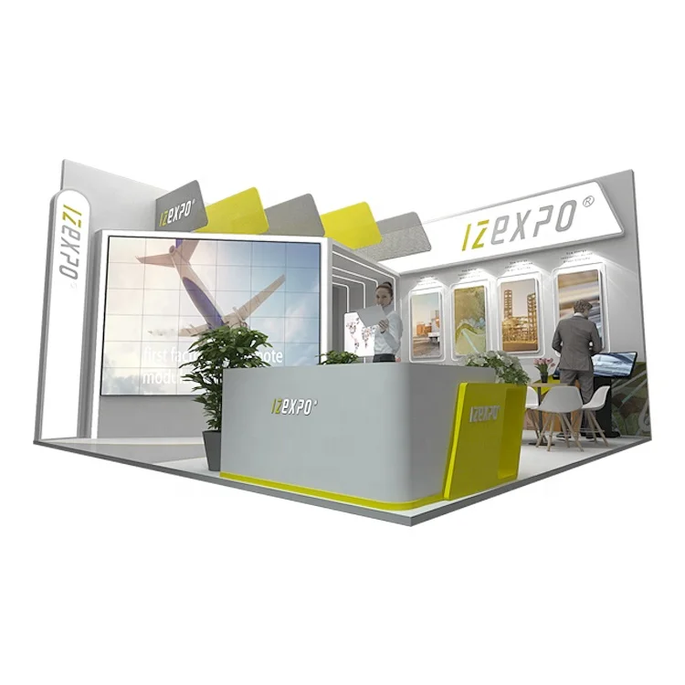 Izexpo 30Mins Quick Build 6X6 Booth Custom Exhibition Display Stand Fashion Stall Design Booth Exhibition Hot Trade Show Booth