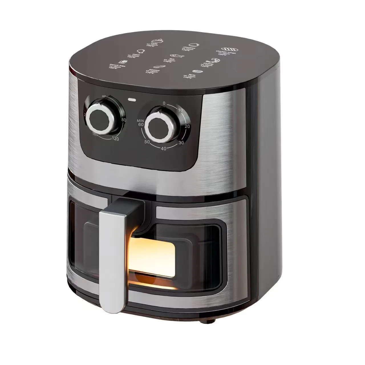 Oil-free air fryer Household appliances Intelligent large capacity automatic multi-function chip machine Touch screen