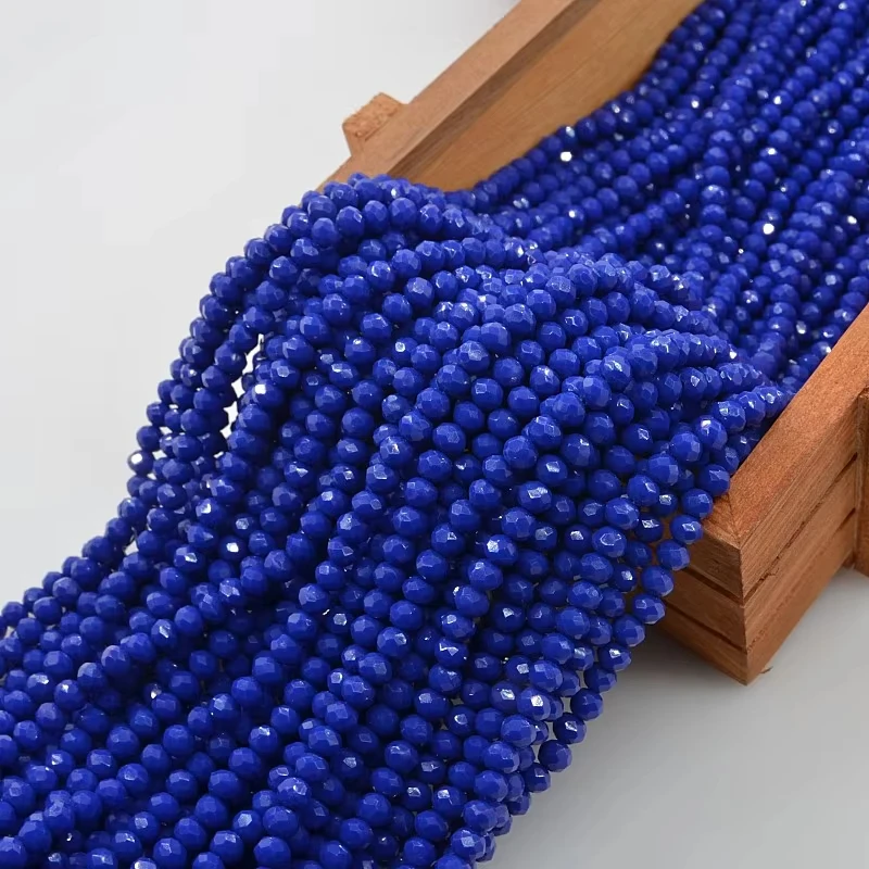Glass beads manufacturer good quality various color loose round 4mm-10mm crystal glass beads wholesale