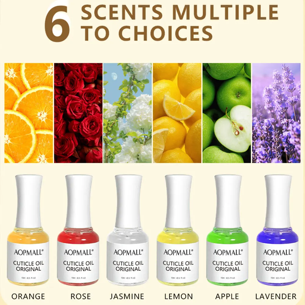 Aopmall Wholesale Natural Nail Treatment Soften Revitalizer Nail Manufacturer Cuticle Nail Oil custom scent