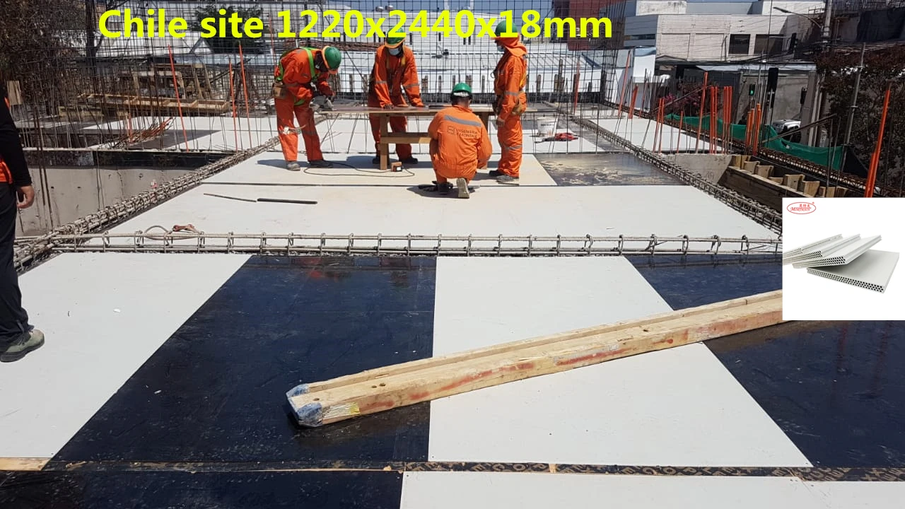 concrete formwork Pure Raw Material Manufacturing Construction Plastic Plywood Board Hollow Building Formwork