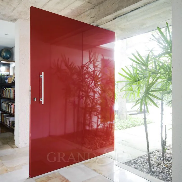 
Italian Front Door Design Villa Pivot Entrance Security Luxury Front Pivot Door Modern Entry Black Aluminum Pivot Door 