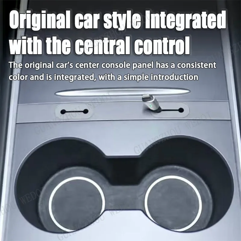 Central control hub expansion dock modification accessories car USB HUB expansion dock Suitable for Tesla model 3 2024 kit