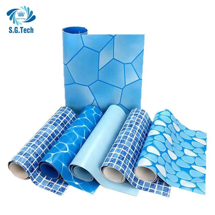 2mm/1.5mm/1.2mm Swimming Pool Liner Reinforced Ocean Blue Pool PVC Liner Pool Liner Inground