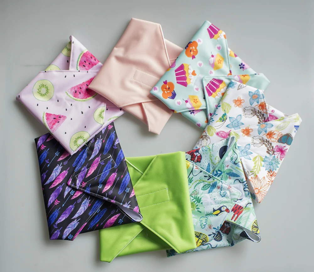 Plastic Free Reusable Sandwich Wraps Waterproof Cloth Sandwich Hamburger Bag Safe Fruit Food Lunch Snack Pouch Holder Storage