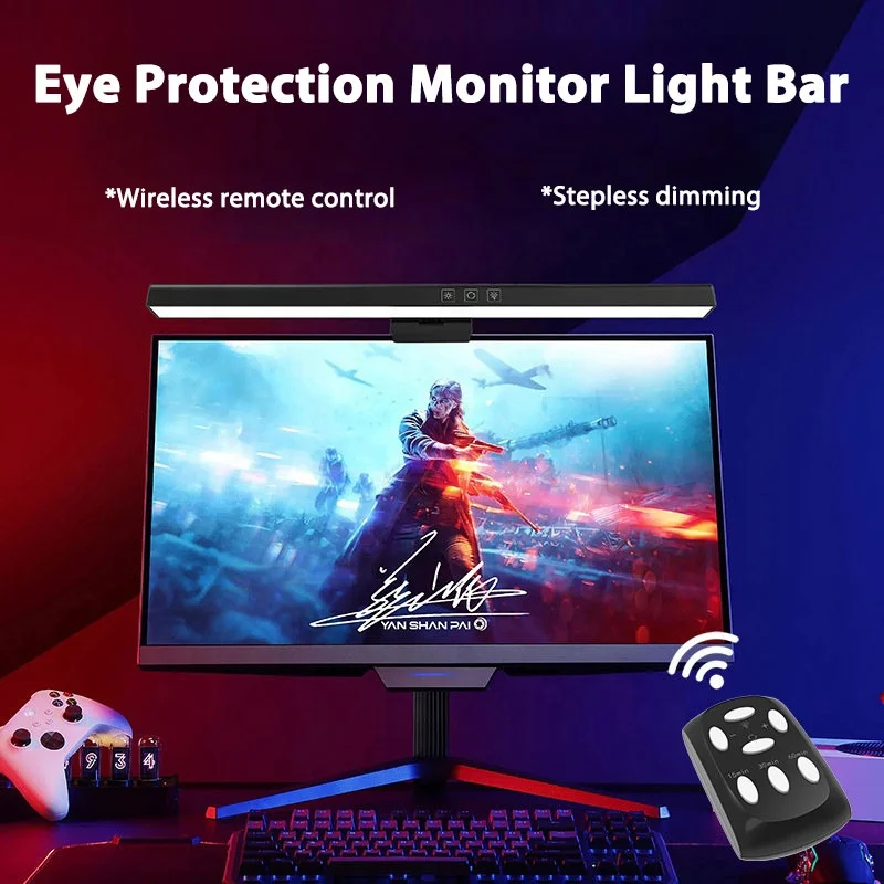 New Remote and Touch Control Pc Gaming Accessories Smart Screen Mount Luces Para Monitor Light bar with Wireless