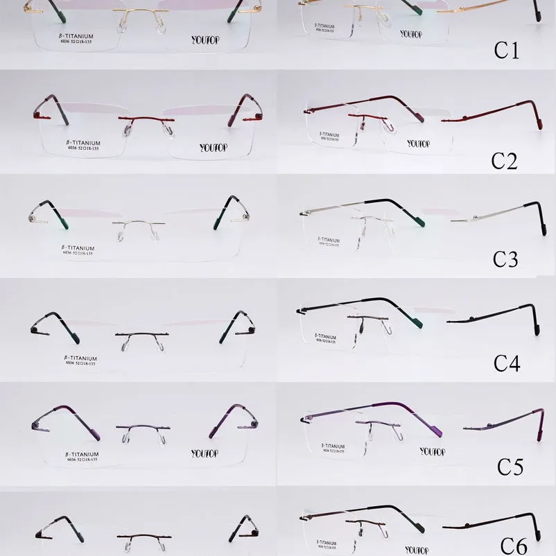 2025 New Order Trendy Fashion Optical High Quality Metal Wholesale Thin Optical Eyeglass Frames Rimless Glasses