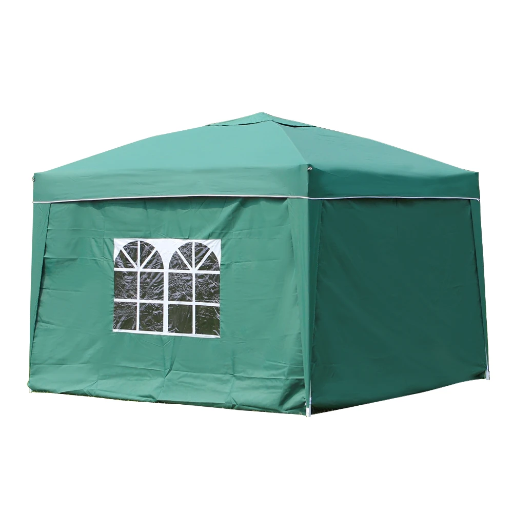 Folding canopy green trade show tent