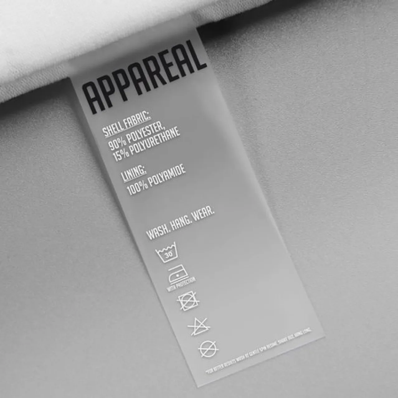 Custom wash care label printing transparent  wash instruction label tag Underwear Swimwear Bikini inside washing label