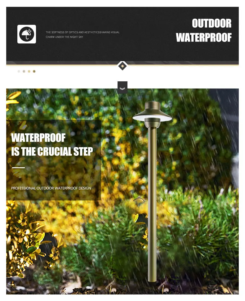 Ledstory, 12 В, 5 Вт, прочные латунные наружные подъездные огни, оптовая цена, дорожный светильник для ландшафта с лампочкой 2700k