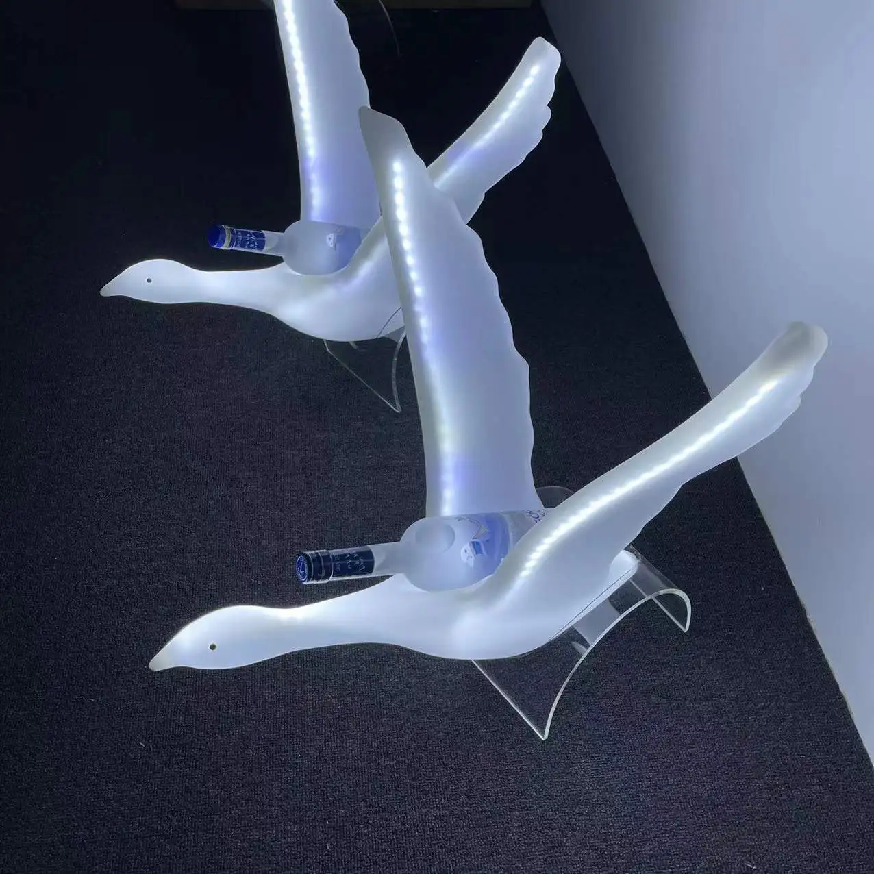 OEM Acrylic Grey goose VODKA VIP glorifier display stand rack light up LED bottle presenter for nightclub bar lounge