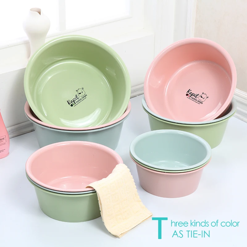 Household Plastic Bucket Student Bucket Washbasin  Round plastic wash basin 28CM round plastic bathroom basin